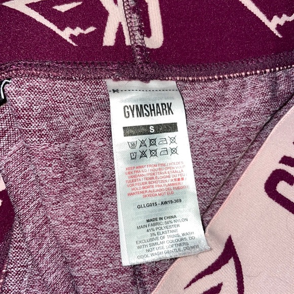 gymshark flex leggings dark ruby marl - Picture 4 of 4